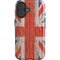 United Kingdom Flag Dark Wood iPhone 16 Plus Magsafe Impact Case